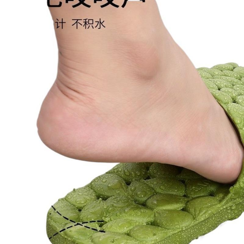 Thick-bottomed cool slippers women's new summer home bath non-slip indoor soft bathroom leakage does not stink feet plastic slippers men