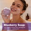 60g Blueberry Handmade Soap Deep Cleansing Rich Foam Face Body Soap Bar Moisturizing Skin Care Soap Bar