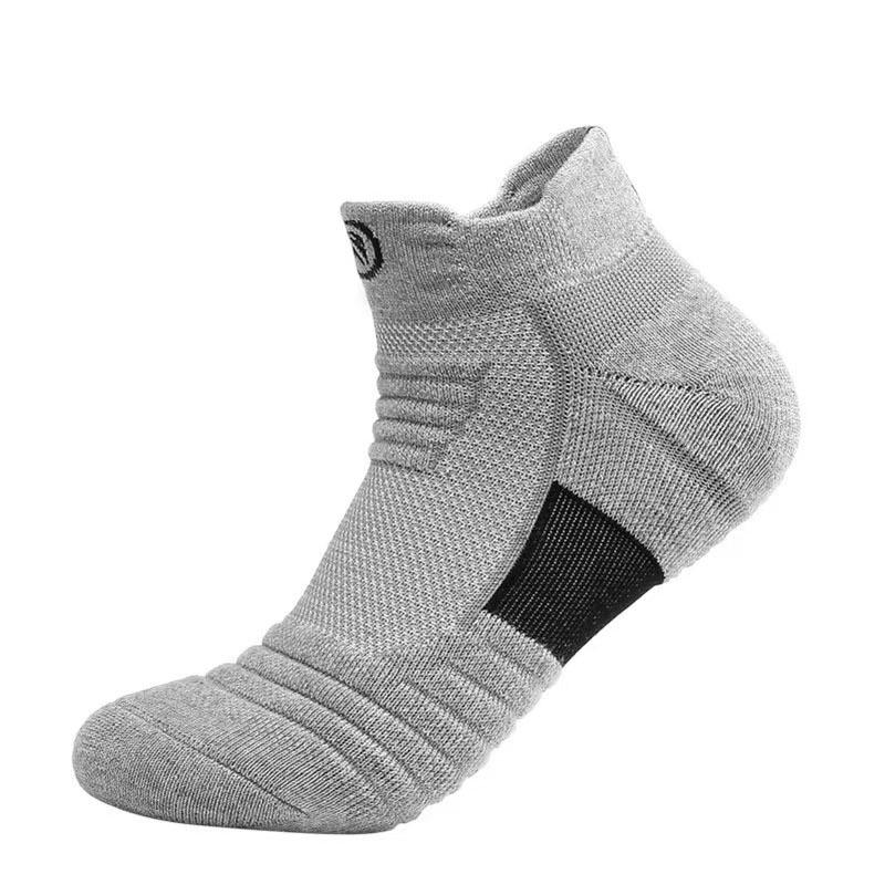 

Men s Breathable Sweat-Absorbent Terry Basketball & Running Crew Socks One Size серый