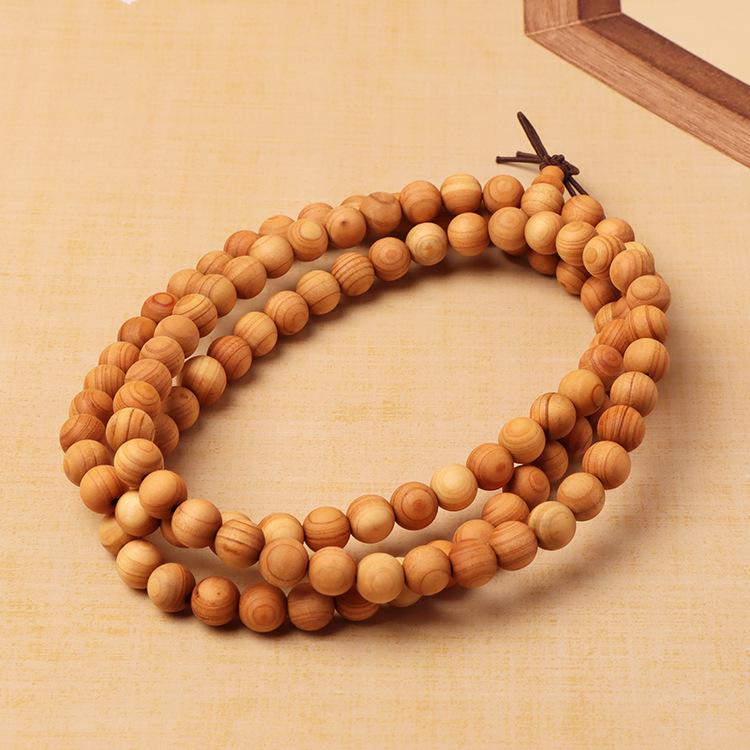Brățară cu mărgele din lemn de tuia: 108 Mărgele de Rugăciune Budiste, Rozariu Taihang Bijuterii pentru Cupluri