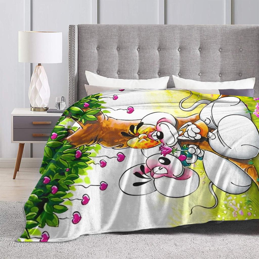 Cute Cartoon D-Diddls Knitted Blankets Velvet Diddl Super Soft Throw Blanket for Bedding Couch Bedroom Quilt