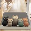VIKAMA Cute Cartoon Cat Print Doormat For Entryway Living Room Bedroom Doorway Machine Washable Durable Home Decoration