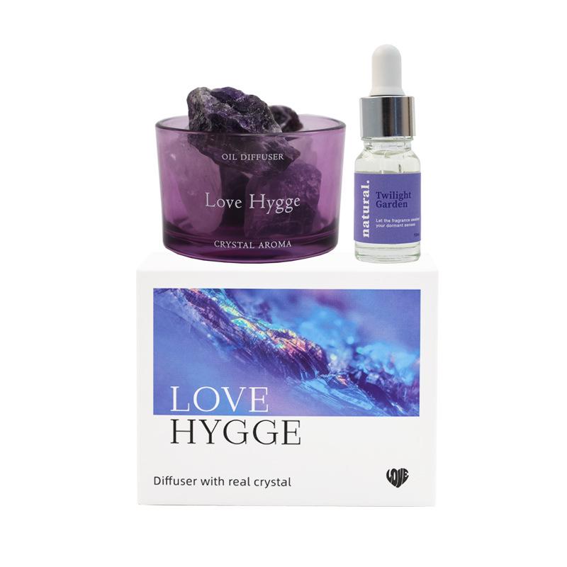 Беспламенная аромадиффузорная лампа Oya Crystal Stones: Ароматический орнамент с эфирным маслом для спален 390g