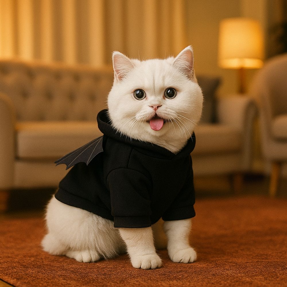 Casual Dog Bat Hoodie Warm Dog Sweater Creative Pet Cosplay Clothes  for Cats and Dogs