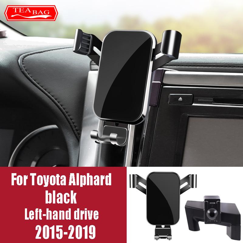 Car Styling Phone Holder For Toyota Alphard 2015-2019 2020 2021 LHD RHD Auto Gravity GPS Navigation Bracket Interior Accessories