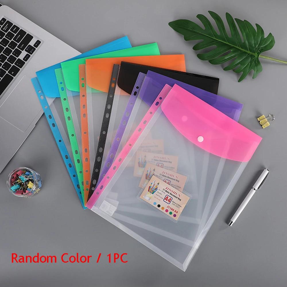 A4 Files Binder Folders Organizer 11 Holes Expandable Binder Pocket Envelope File Folders Perforated Pockets Plastic Waterproof