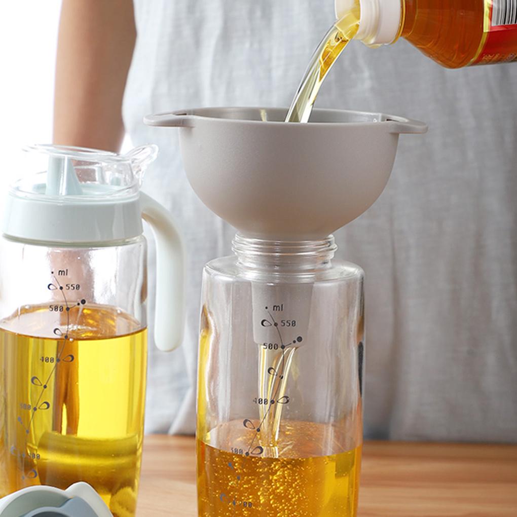 4 Pieces/Set PP Kitchen Oil Funnel Portable Reusable Washable Round Household Fruit Filter Strainer Tool Accessories