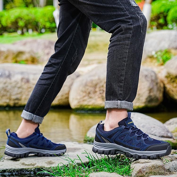New Men's Hiking Shoes Outdoor Non-slip Hiking Men's Shoes Wear-resistant Large Size Camping Sports Running Travel Shoes