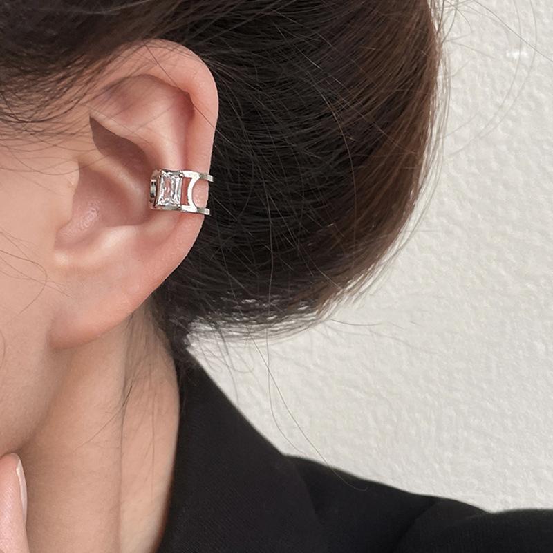 Romantic Zircon Heart Star Dangle Earrings for Women Sweet Pink Opal Long Tassel Chain Ear Cuffs Y2K Accessories Fine Jewelry