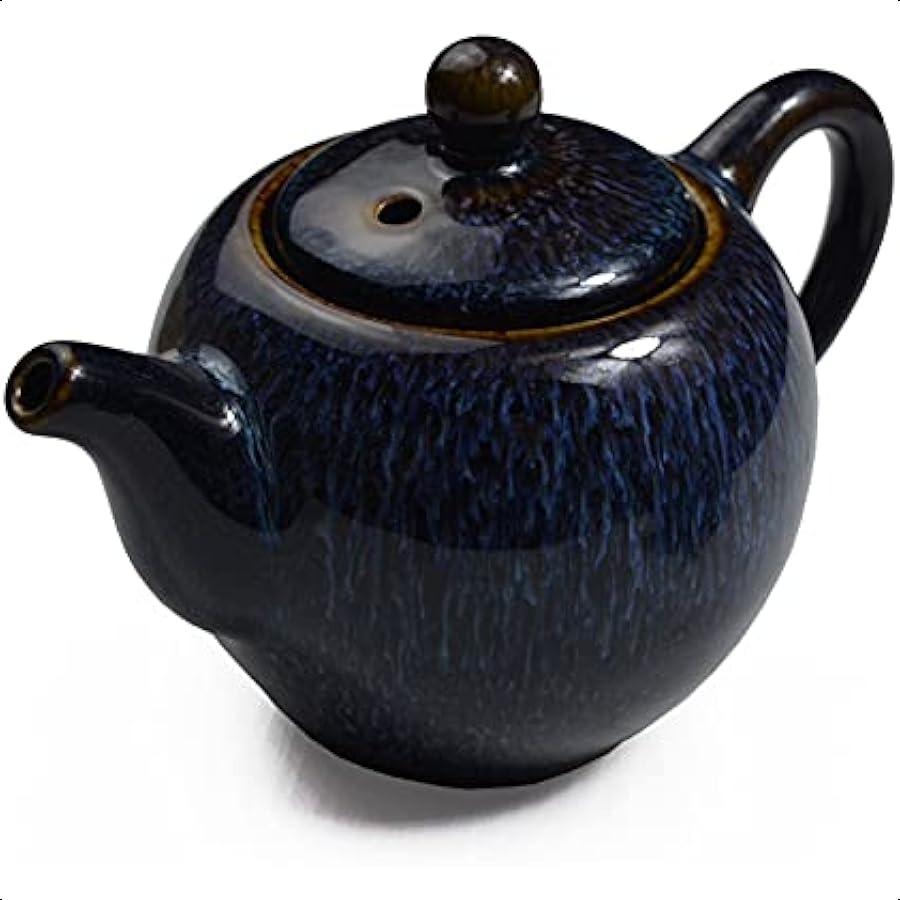 Porcelain Teapot 9oz Chinese Traditional Craft Colour Glaze Ceramic Tea Pot for Gongfu Tea Set