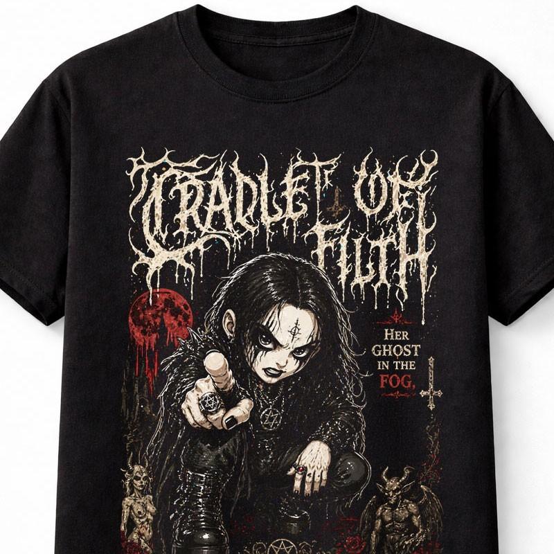 Cradle of Filth Band Metal Estremo Dani Horror Gotico Grafica T-Shirt Unisex