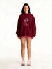Trendy Autumn Women's European-Style Loose Hoodie - Mid-High Neck & Long Sleeves