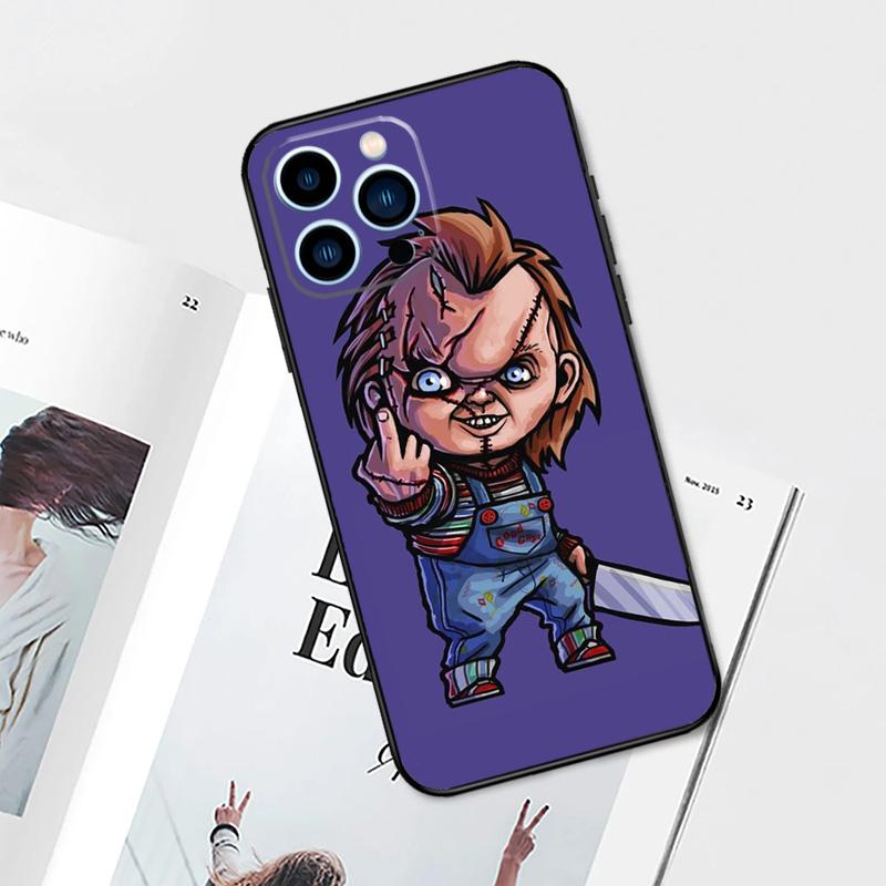 Chucky Doll Horror Movie Case For iPhone 17 Pro Max 14 13 12 11 15 16 Pro Max mini 15 Plus 16e 17 Air Phone Cover