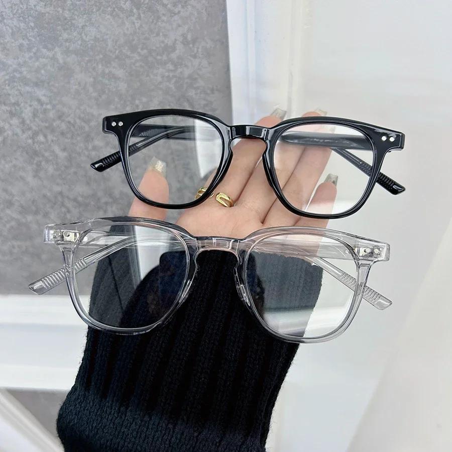 High Quality Fashion Vintage Square Clear Lens Classic Eyeglasses Frame Male Elegant Eyeglasses Men Women Transparent Lens