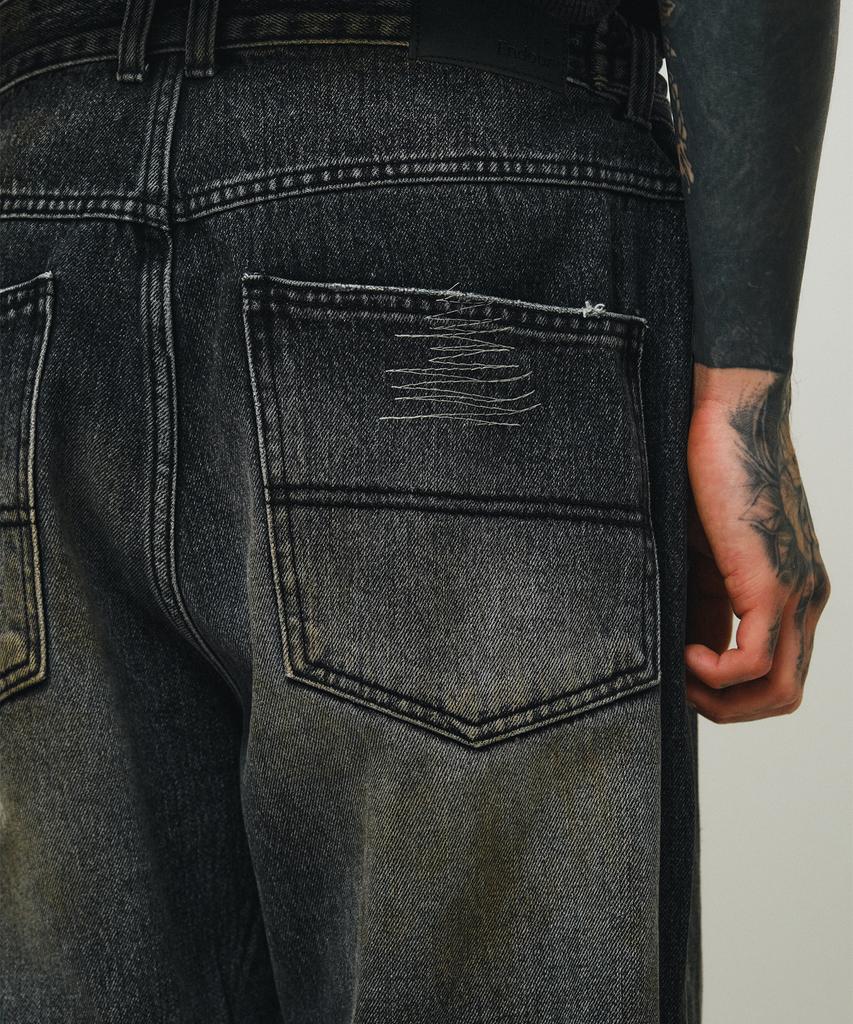 ENDOOR Archive Repair Denim Pants (Black)