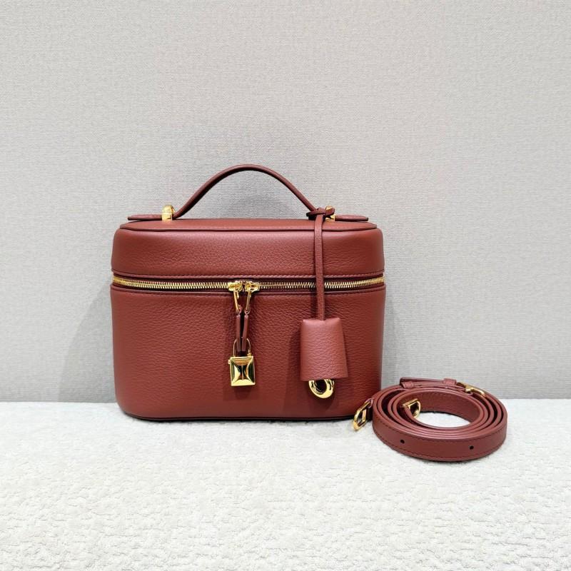Top Grain Leather Lunch Bag High Quality Handbag Makeup Versatile Crossbody