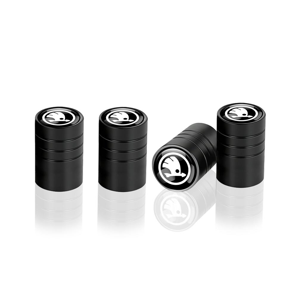 4Pcs Car Wheel Tire Valve Dust Caps Cover Bolt-In Accessories For Skoda S Kodiaq Fabia Kamiq Karoq Octavia 3 A5 A7 Rapid Scala HA5