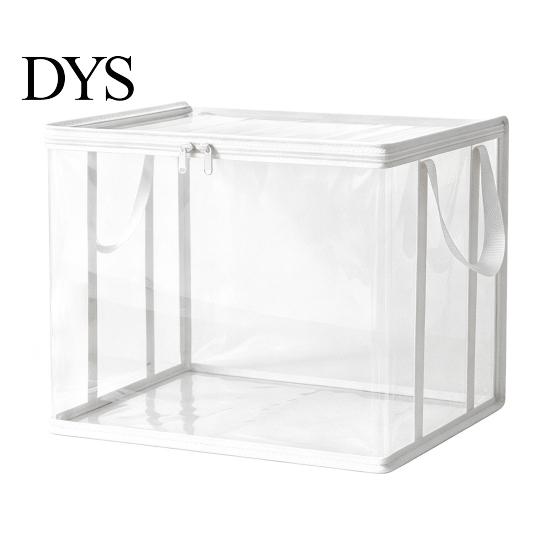 Visual Book Storage Bag Clothes Bag, with Lid And Handles, Large Capacity Dustproof Kids Toy Organizer Organizer, Transparent PVC Container for Toys