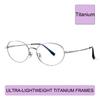 Luxury Korean-Style Titanium Glasses Frame Women's Fashion Oval Eyeglasses Ultra-Lightweight Fresh and Sweet-Looking Eyewear
