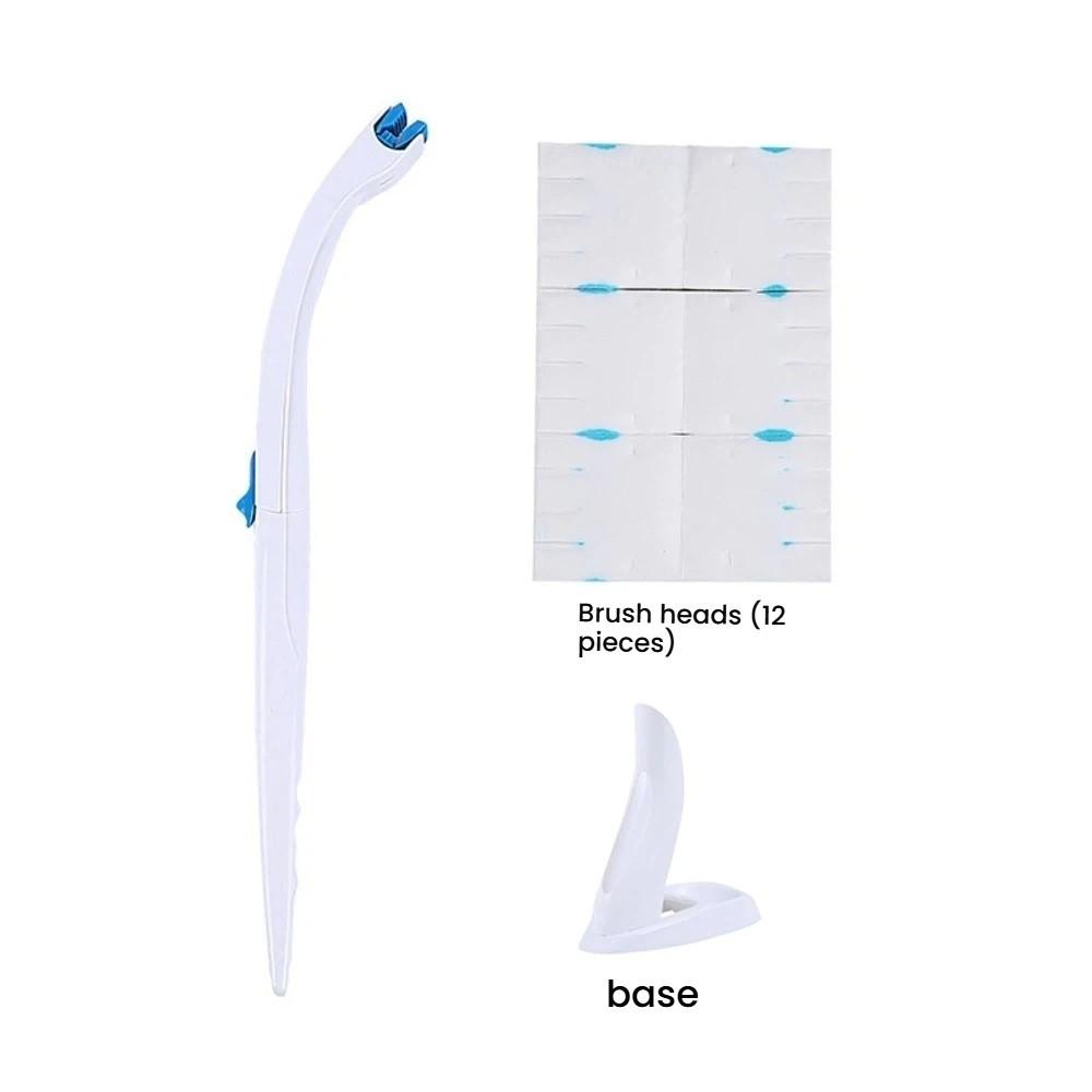 Plastic Toilet Brush Set Disposable Heads Toilet Brush Holder Closestool Brush Bathroom