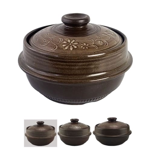 

Korean mud-glazed earthenware pot with inlaid design, heat-resistant rice cooker, Korean West Coast mud loess mineral-containing kimchi, chige, sausag
