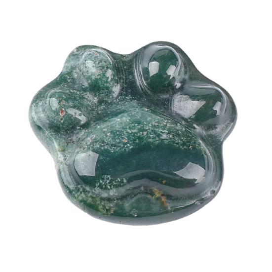 Mini Cat Paw Figurine Natural Healing Stone Hand Carved Statue Collectible Spiritual Gifts for Cat Lovers Women