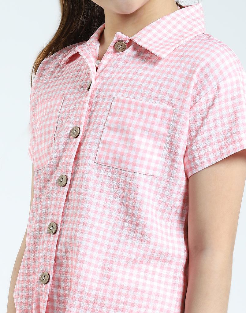 Monte Carlo Girls Check Collar Neck Coordinate Set