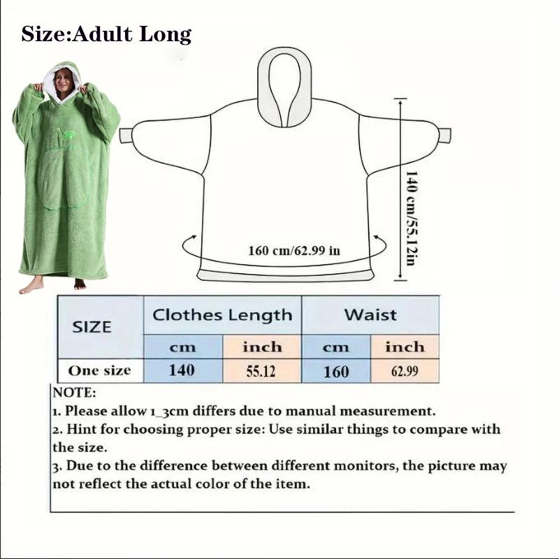 Coperte Indossabili Extra Lunghe Invernali in Flanella con Cappuccio e Maniche Lunghe Uomo Donna Morbido Accogliente Plaid Coperta TV per Adulti