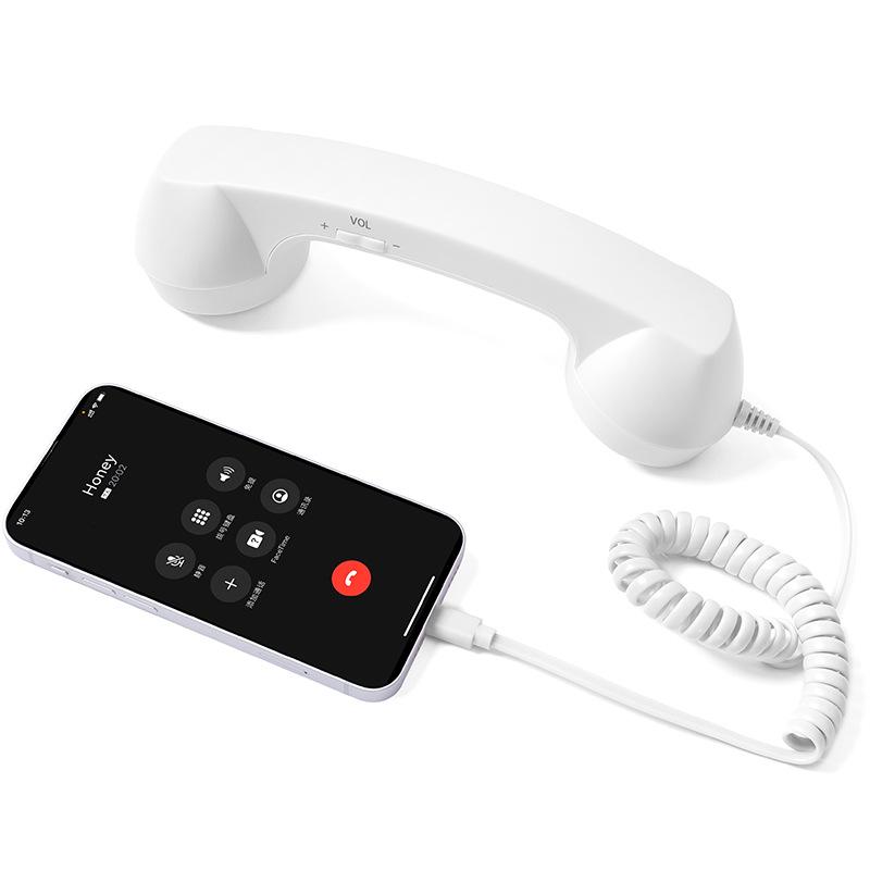 In-Stock Retro Style Girlish Phone Handset with Adjustable Volume and Microphone for Students