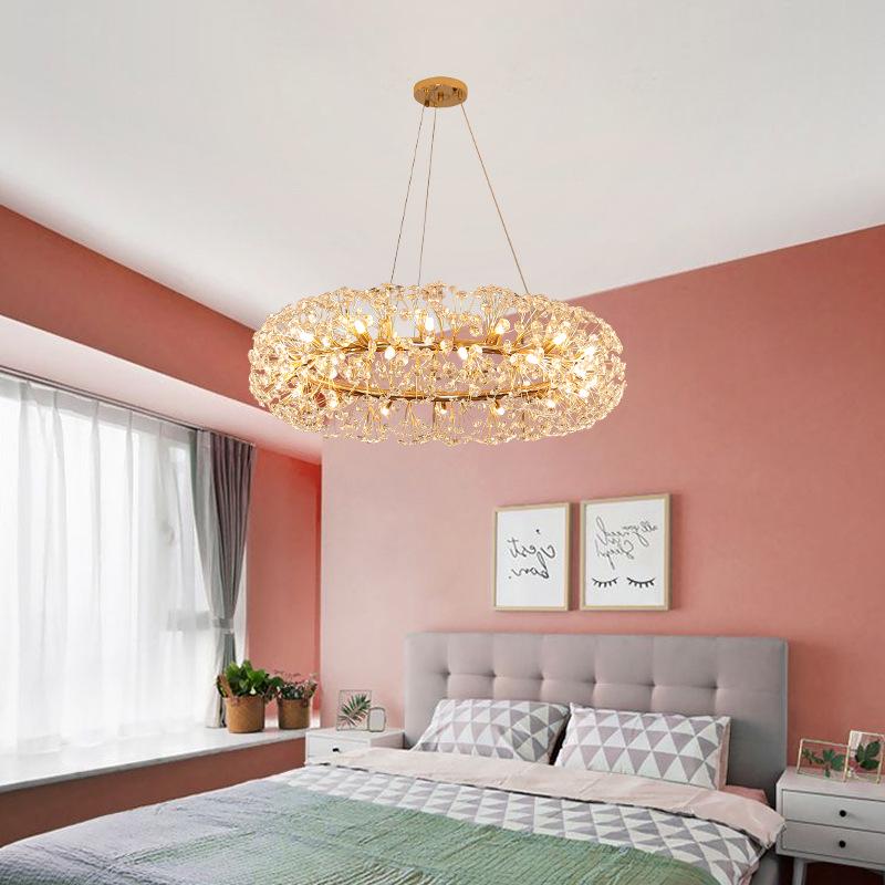 Modern Crystal Dandelion Chandelier for Living Room, Bedroom, or Dining Room - 2025 Style