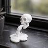 Skull And Water Texture Model 3D Printed Flow Ornament, Creative Statue with Long-lasting Figure Stable Base, Compact Gothic Decoration, Halloween