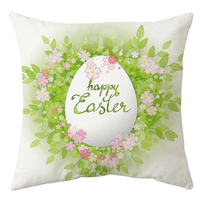 Happy Easter Decoration For Home  Rabbit Eggs Pillowcase Bunny   Supplies Party Favor Gifts 45*45cm