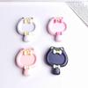 Cartoon Glossy Bow Cat Mirror Resin Ornaments: DIY Hair Clip, Phone Case, or Cup Accessory