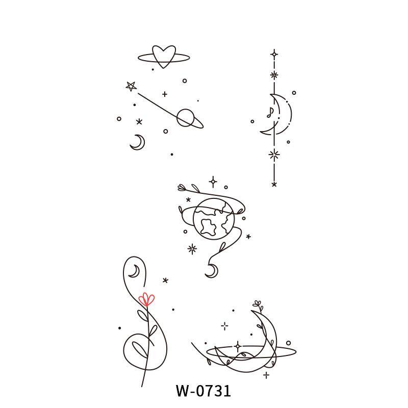 Cartoon Tattoo Sticker Disposable Tattoo Sticker Ins Waterproof Tattoo Sticker Tattoo