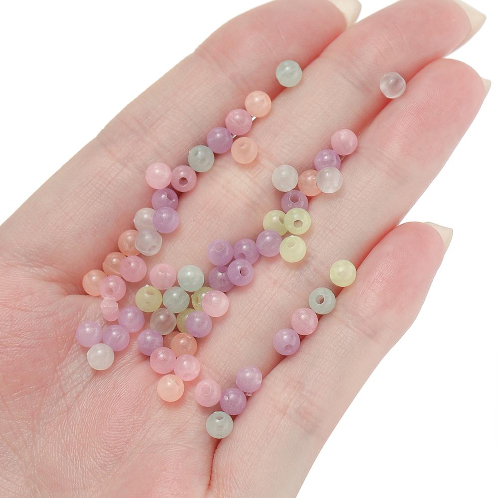4mm 20g Luminous Acrylic Round Beads Glow In The Dark Loose Spacer Bead for Jewellery Marking DIY Necklace Bracelet