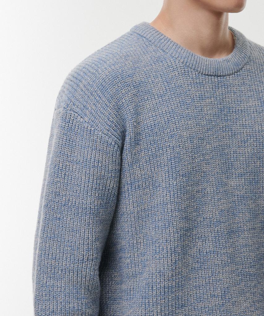 MUSINSA STANDARD Mixed Yarn Crew Neck Knit [Melange Blue]