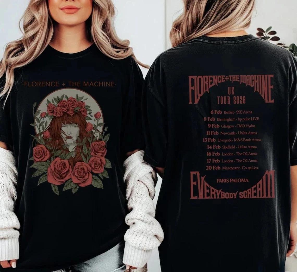 

Florence and The Machine 2026 Tour T-Shirt Size S-4XL XL