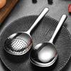 1Pcs Stainless Steel Ladles For Serving Soup Rice Serving Spoon Drain Hole Heat Insulated Handle Kitchen Utensils