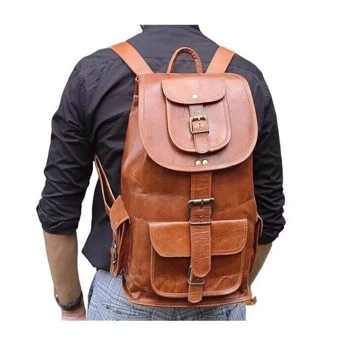 

Винтажная сумка кроссбоди Кожа натуральная На плечо Мужская Мессенджер Дорожная 18 x 9 x 9 in