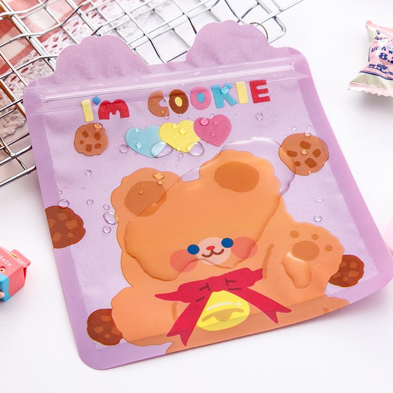 Cute Food Zip Lock Bag Cute Rabbit Bear Candy Cookie Packaging Bags Wedding Birthday Party Decorations Gift Wrapping Supplies