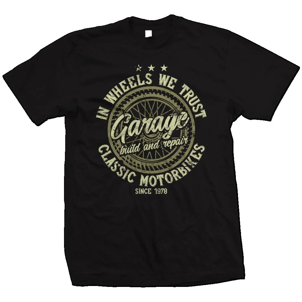 T-shirt Coton Homme Biker Moto Grande Taille Imprimé Cool Mode Streetwear Classique Grande Taille Tee Nouvelle Arrivée Top Moto