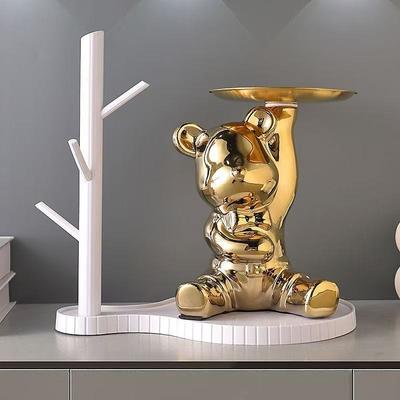 Ceramiczne Kolorowe Platerowanie Pudełko do Przechowywania Misia Dom Salon Nowy Pokój Półka do Przechowywania na Biurko Statuetka Dekoracyjna Skarbonka Ozdoby