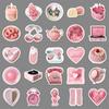 50 Pink Sheets Nordic-Style Cartoon DIY Planner Stickers - Waterproof Notebook Accessories, Perfect for Birthdays