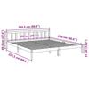 VidaXL Extra Long Bed Frames Without Mattress 200x220 Cm Solid Pine Wood, Bed, Bedroom Furniture, Wooden Bed, Bed 852455