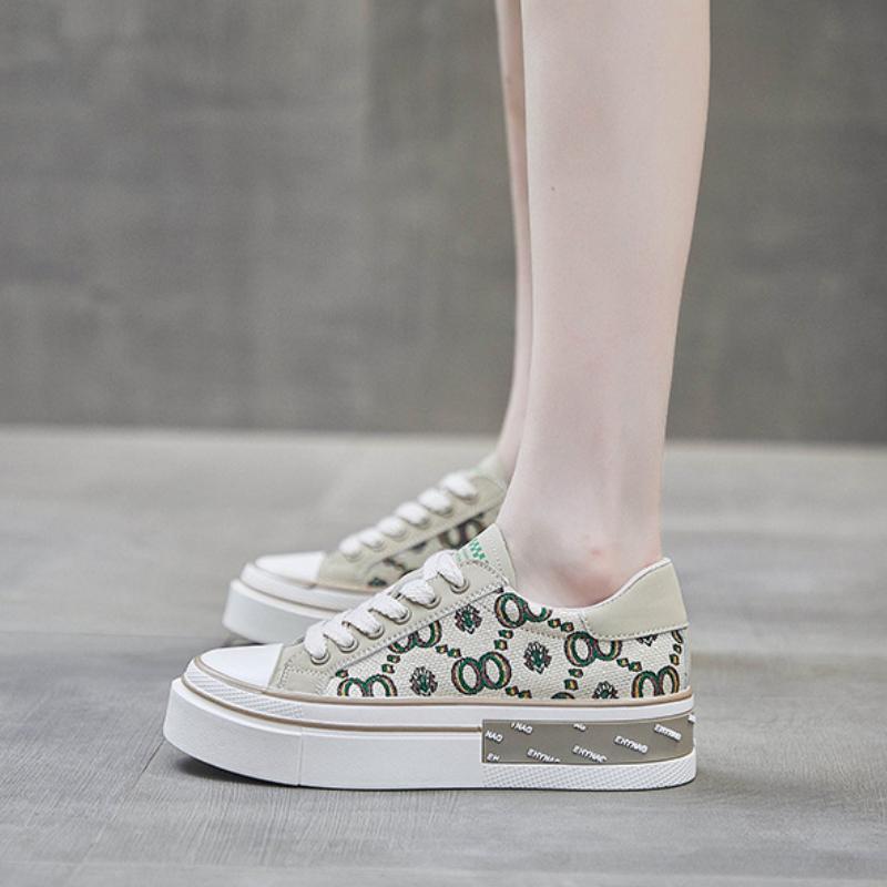 Chaussures en Toile pour Femmes 2022 Printemps Été Trendyol Chaussures de Marche Décontractées Designer Chaussures Vulcanisées Confortables