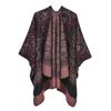 Ladies Scarf Autumn and Winter Thickened Shawl Retro Split Warm Cape Cape Travel Photo Outside