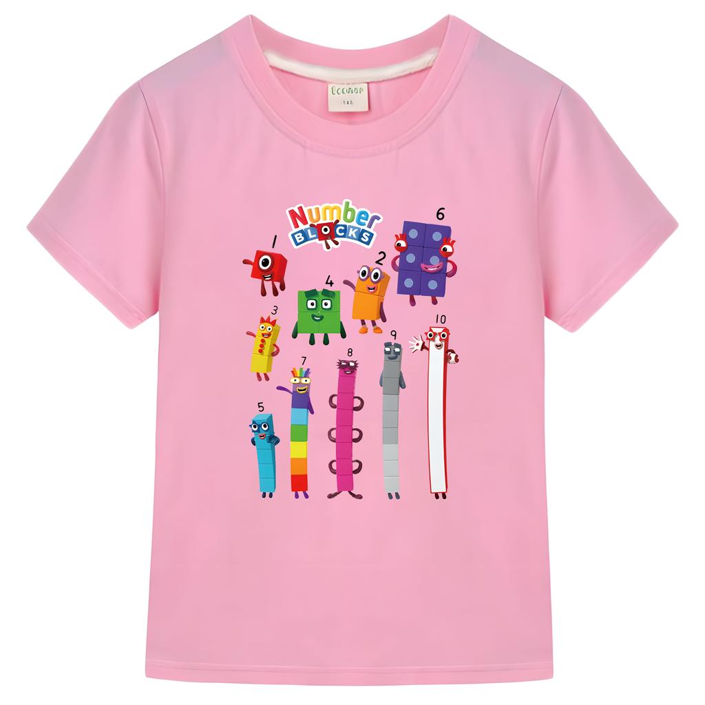 Educational Stuffed Number Blocks Number Blocks Kids Leisure T-shirt Boys Cotton Tshirts Girls Short Sleeve Tops Y2k Kids Clothes T-shirt for Kids