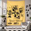 Custom Tapestry Wall Hanging, Bendy and the Ink Machine Personalized Name Text Home Wall Decor