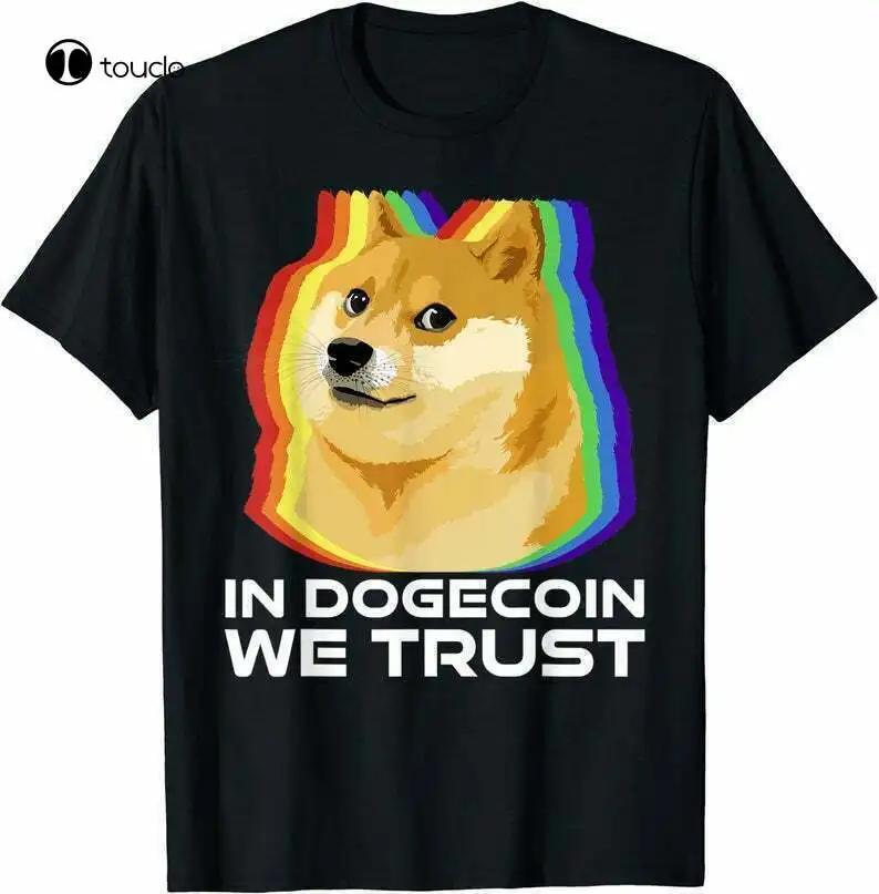 In Dogecoin We Trust Cryptocurrency Dogecoin TShirts Cotton Trend 2021