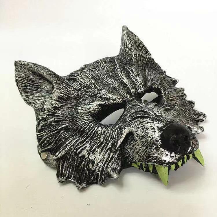 Scary Devil Wolf Masquerade Halloween Headgear Mask